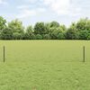 vidaXL Fence with Post Grey 0.4 x 50 m Steel and PVC