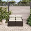 vidaXL Garden Sofa with Cushion 120 x 62 x 69 cm Poly Rattan