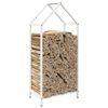 vidaXL Firewood Rack White 40x25x90 cm Cold-rolled steel