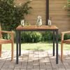 vidaXL Outdoor Tables Natural and black 90 x 90 x 75 cm
