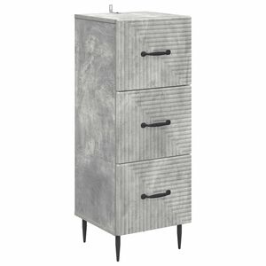 vidaXL Drawer Cabinet Concrete Grey 33 x 34.5 x 89.5 cm