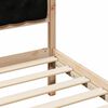 vidaXL Bed Frame with Headboard Black 200 x 200 cm Solid Pine Wood