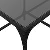 vidaXL Coffee Table with Black Glass Top 98.5x50x40 cm Steel
