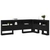 vidaXL Storage Headboard with Shelf Black Oak 120 cm Engineered Wood