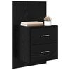 vidaXL Wall-mounted Bedside Cabinet with Drawer 2 pcs Black Oak