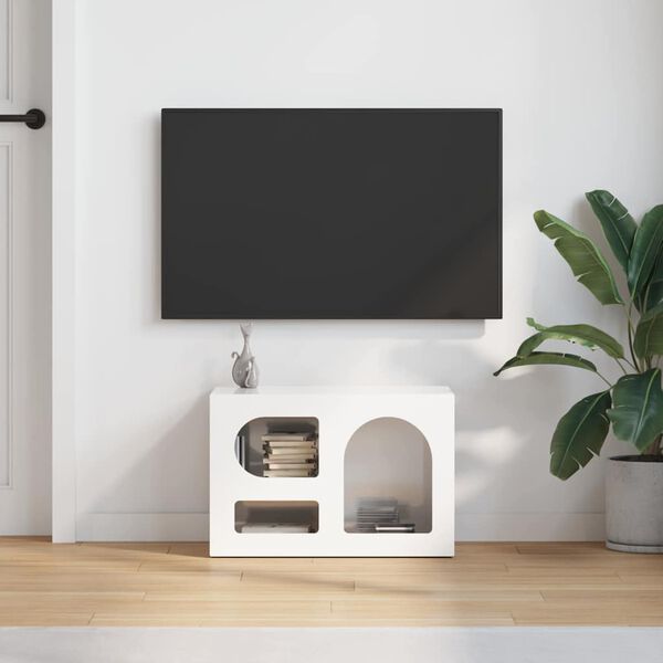 vidaXL TV Cabinet High Gloss White 60 x 35 x 40 cm Engineered Wood