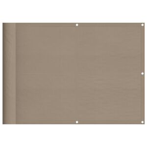 vidaXL Balcony Screen Taupe 75x700 cm 100% Polyester Oxford