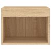 vidaXL Bedside Cabinets with LED Lights Wall-mounted 2 pcs Sonoma Oak