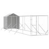 vidaXL Outdoor Dog Kennel with Roof Silver 2x10x2.5 m Galvanised Steel