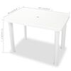 vidaXL Garden Table White 101x68x72 cm Plastic