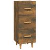 vidaXL Sideboard Smoked Oak 34.5x34x90 cm Engineered Wood