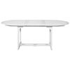 vidaXL 7 Piece Outdoor Dining Set Wood White with Extendable Table