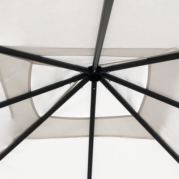 vidaXL Gazebo with Post Covers 3x3x2.6 m Cream 160 g/m&sup2;