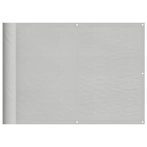 vidaXL Balcony Screen Light Grey 75x600 cm 100% Polyester Oxford