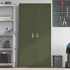 vidaXL Storage Cabinet with Storage 2 pcs Olive Green 90 x 40 x 180 cm