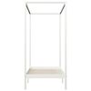 vidaXL Canopy Bed Frame without Mattress White Solid Wood 90x200 cm