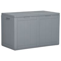 vidaXL Garden Storage Box 180L Grey PP Rattan