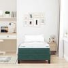 vidaXL Box Spring Bed with Mattress Dark Green 80 x 220 cm Fabric