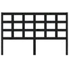 vidaXL Bed Headboard Black 156x4x100 cm Solid Wood Pine