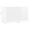 vidaXL Bathroom Furniture Set High Gloss White Engineered Wood