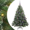 vidaXL Artificial Christmas Tree with 150 LEDs Green 150 cm PE and PVC