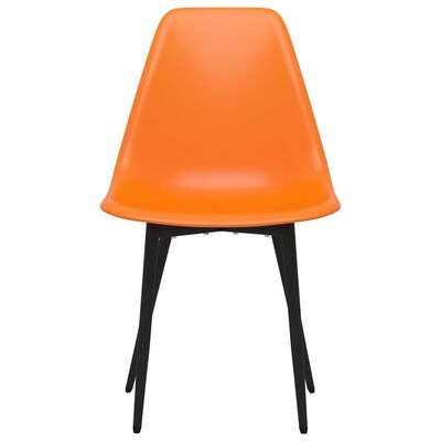 vidaXL Dining Chairs 4 pcs Orange PP