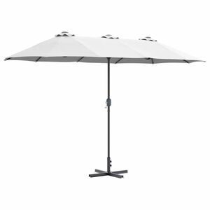 vidaXL Garden Parasol 370 x 197 x 239 cm Polyester and Aluminium Sand