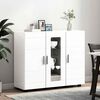 vidaXL Wooden Cabinet High Gloss White 88.5 x 30.5 x 73 cm