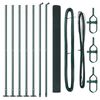 vidaXL Welded Wire Fence with Concrete Base 10 x 1.5 m Green Mesh