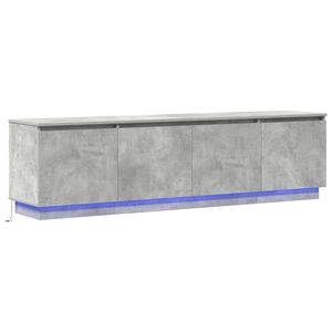 vidaXL TV Cabinet 180 x 38 x 49 cm Concrete Grey Engineered Wood