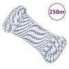 vidaXL Boat Rope White 5 mm 250 m Polypropylene