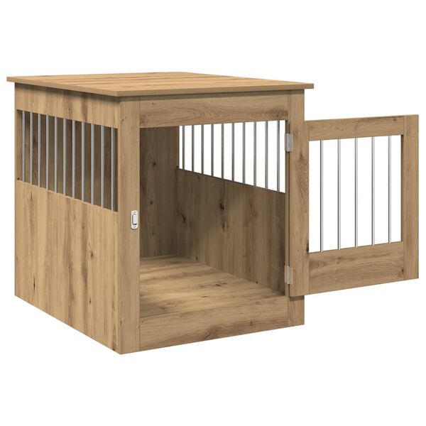 vidaXL Dog Crate Furniture Artisan Oak 64.5x80x71 cm Engineered Wood