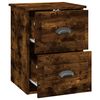 vidaXL Wall-mounted Bedside Cabinet Smoked Oak 41.5x36x53cm