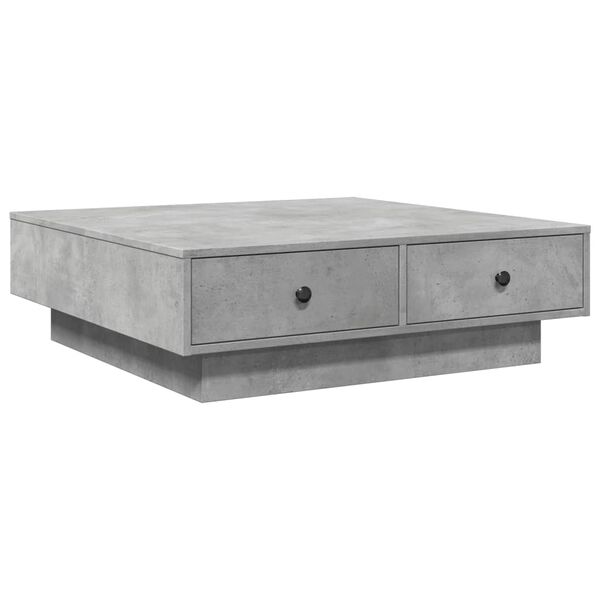vidaXL Coffee Table Concrete Grey 90x90x28 cm Engineered Wood
