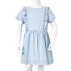 Kids' Dress with Ruffles Soft Blue 92