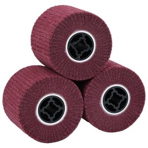 vidaXL Sanding Rollers 3 pcs Red 12 x 12 x 10 cm Synthetic fibre