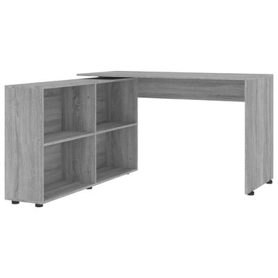 vidaXL Corner Desk Grey Sonoma Engineered Wood