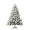 vidaXL Artificial Pre-lit Christmas Tree with Ball Set Green 180 cm