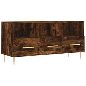 vidaXL TV Cabinet Smoked Oak 102x36x50 cm Engineered Wood