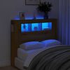 vidaXL LED Headboard Artisan Oak 120x18.5x103.5 cm Engineered Wood