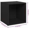 vidaXL 3 Piece TV Cabinet Set Black Engineered Wood