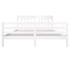 vidaXL Bed Frame without Mattress White Super King Solid Wood