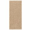 vidaXL Rug ZIZUR 80x200 cm Jute Look Indoor and Outdoor