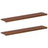 vidaXL Window Sills 2 pcs Dark Brown 140 x 30 x 2 cm Solid Oak Wood