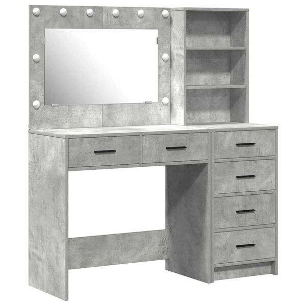 vidaXL Dressing Table Grey 78.5 x 41 x 135 cm Engineered wood