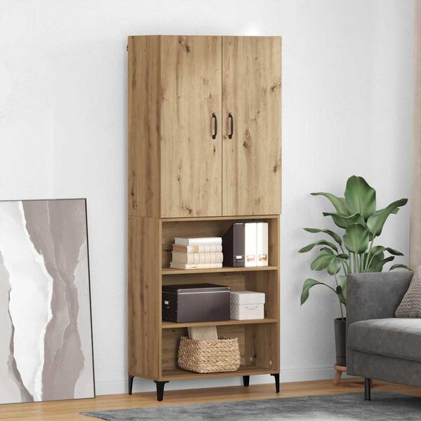 vidaXL Highboard Artisan Oak 69.5 x 34 x 180 cm Engineered Wood