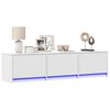 vidaXL TV Cabinet with LED White 165 x 34 x 40 cm Engineered Wood