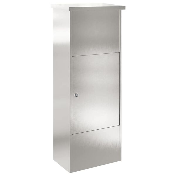 vidaXL Parcel Drop Box Silver 44.5 x 29 x 110.5 cm Stainless Steel