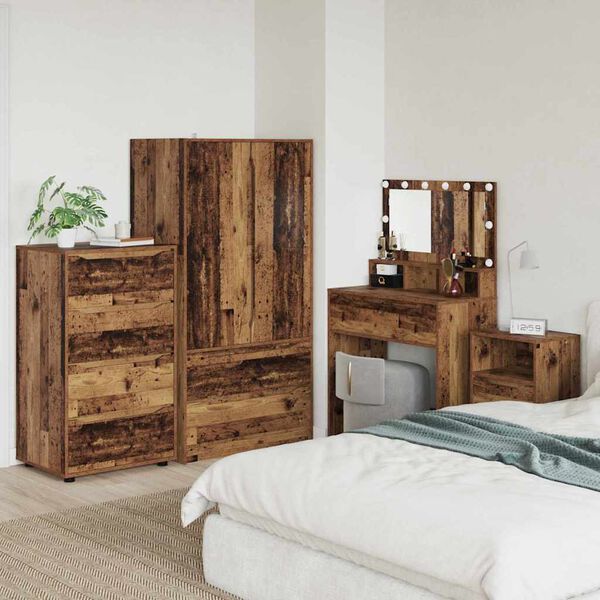 vidaXL Storage Cabinets 2 pcs Old Wood 60 x 48 x 105 cm