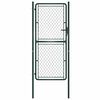 vidaXL Garden Gate Steel 100x200 cm Green